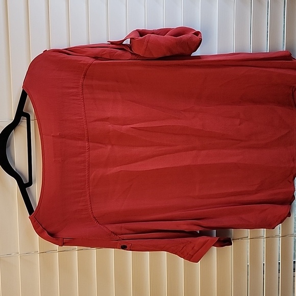 Loft Salmon colored Short sleave top, sz Large - Picture 4 of 7